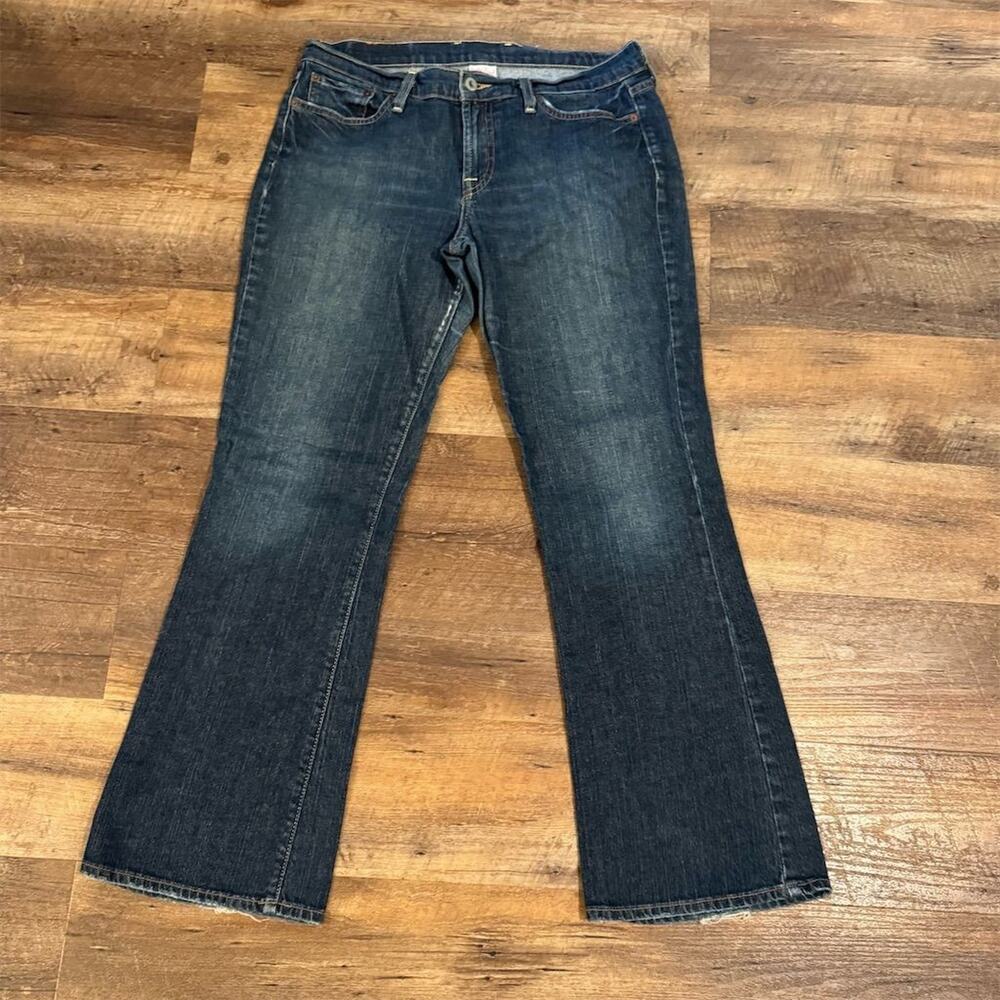 VTG Lucky Brand Y2K Dungarees Bootcut Jeans 10 33x29 Distressed Western READ
